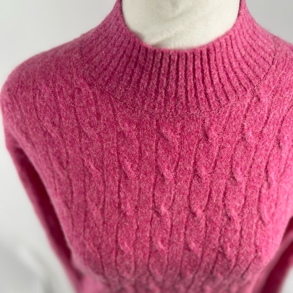 NEW / j.crew factory Cable-knit mockneck sweater in extra-soft yarn - Picture 9 of 10
